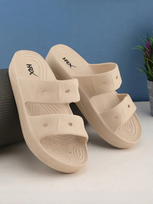 HRX by Hrithik Roshan Women Ultra-Lightweight & Flexible EVA Slip-On for All-Day Comfort Slides(Beige , 5)