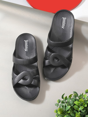 Roadster Women Slides(Black , 3)