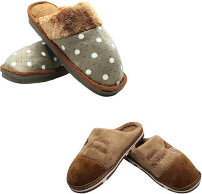 Mahi Enterprises Men Flip Flops(Olive, Brown , 9)