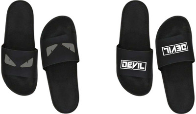 nvisan Men Slides(White, Grey, Black , 10)