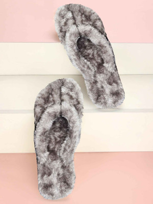 Bhains Ki Ankh Women Slippers(Grey , 6)