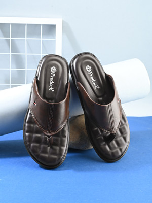 Prodock Men Flip Flops(Brown , 8)