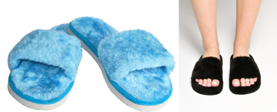 rexizone Women Slides(Black, Blue , 4)