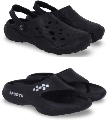 KAPYANSH Men Clogs(Black, Black , 9)