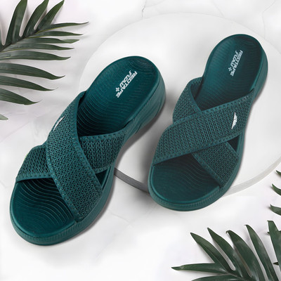 RED TAPE Women Slides(Green , 7)