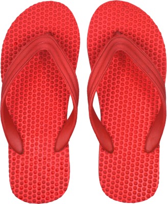 Polita Men Flip Flops(Red , 10)