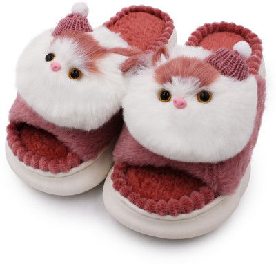 VRITRAZ Women Slippers(Maroon , 5)