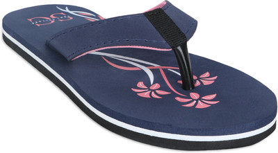 SOUL CULTURE Women Flip Flops(Navy , 5)