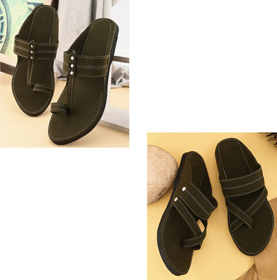 rajeraj Men Sandals(Olive, Olive , 9)