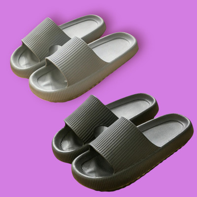 Dee Rook Men Slides(Grey, Black , 8)