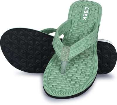 CIBEK Women Flip Flops(Green , 5)