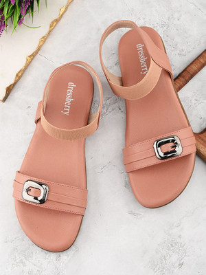 Dressberry Women Flip Flops(Pink , 3)
