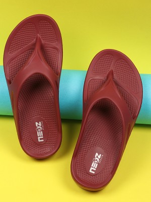 Neoz Women Flip Flops(Maroon , 4)