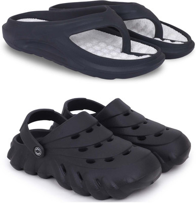 Pampy Angel Men Slippers(Black, Black , 6)