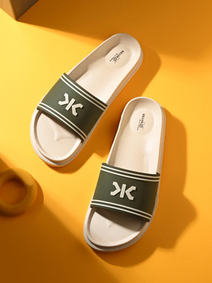 KILLER Men Slides(Olive, Beige , 10)