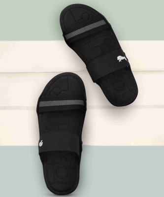 XZEEZZ Men Slides(Black , 10)