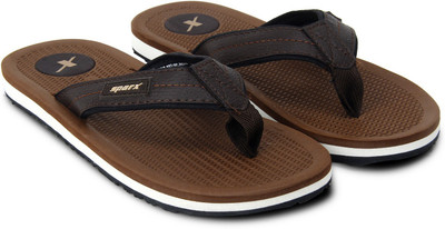 Sparx Men Flip Flops(Brown , 10)