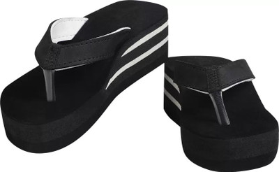 SUMISTI FASHION Women Slippers(Black , 8)
