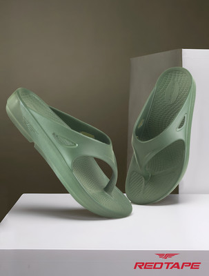 RED TAPE Men Flip Flops(Olive , 10)