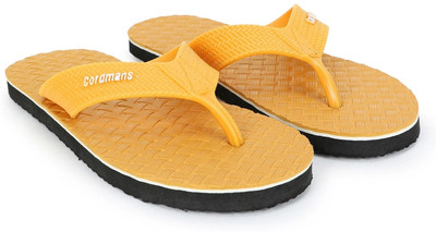 Cordmans Men Slippers(Yellow , 6)
