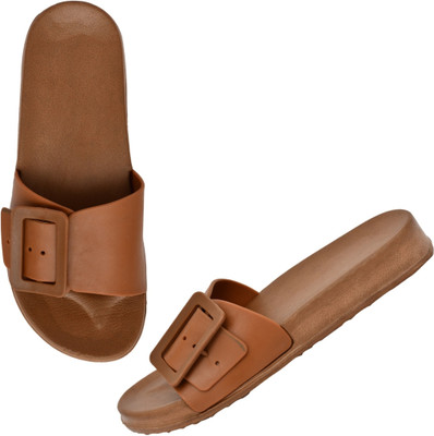 LNT FASHION Men Slides(Brown , 6)