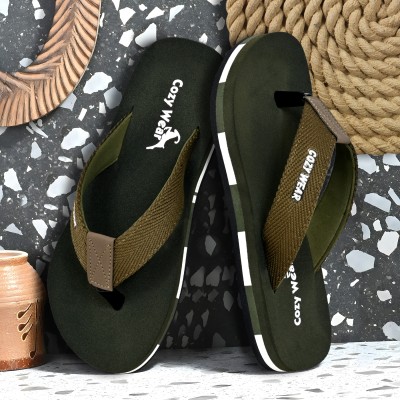 Cozy Wear Men Slippers(Green , 8)