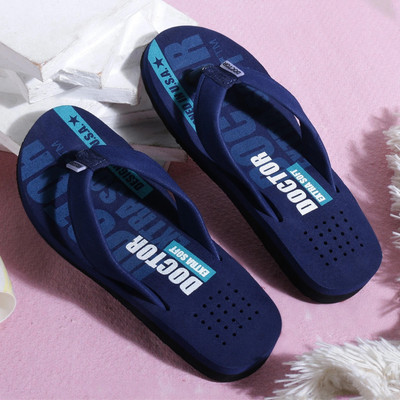 DOCTOR EXTRA SOFT Men Flip Flops(Navy , 13)