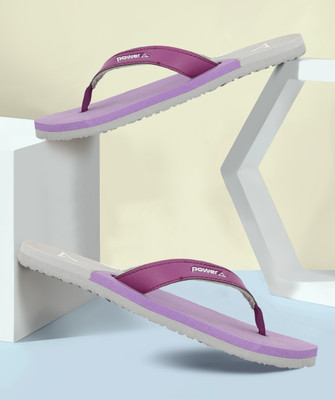 POWER Women Flip Flops(Purple , 7)