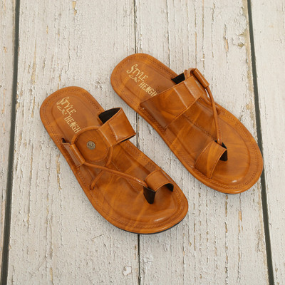 STYLE HEIGHT Men Slippers(Tan , 8)