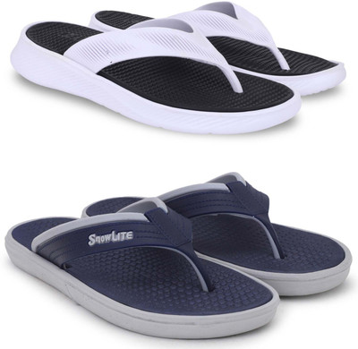 KAPYANSH Men Slippers(Black, Blue , 7)