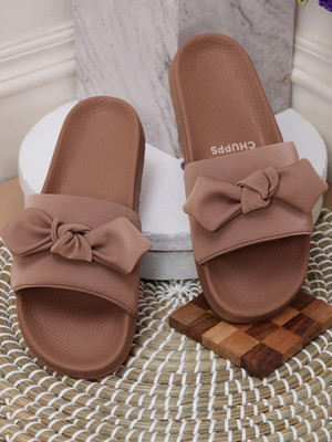 Chupps Women Loop Slides(Beige , 8)