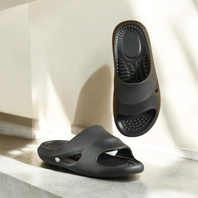 Feel alive Men Slides(Black , 10)