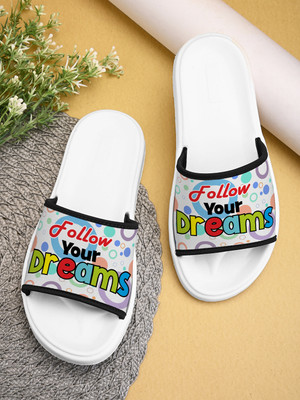 Bootco Women Slides(White , 7)