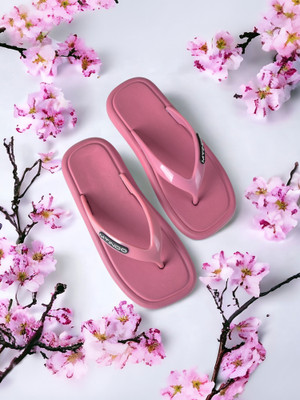 MTINDO Women Slippers(Pink , 5)