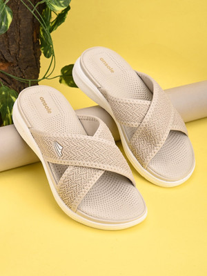 Onsole Women Slippers(Beige , 7)