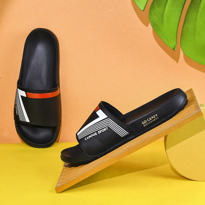 CAMPUS Men Slides(Black , 6)