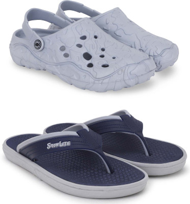 KAPYANSH Men Slippers(Grey, Blue , 7)