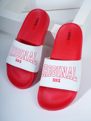 HRX by Hrithik Roshan Men Slippers(Red, White , 9)