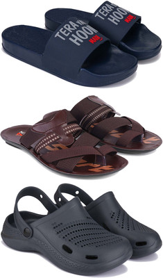 DRACKFOOT Men Slippers(Black , 9)