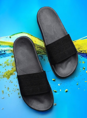 KAPYANSH Men Slides(Black , 7)