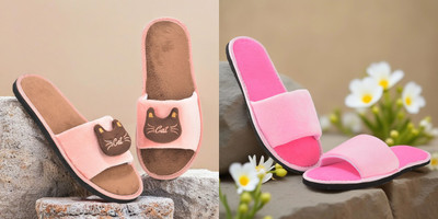 Y key Women Flip Flops(Pink, Pink , 7)