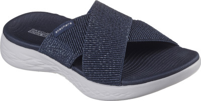 Skechers Women Flip Flops(Blue , 5)