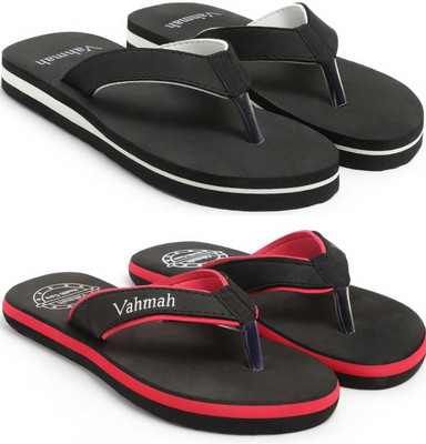 VAHMAH Women Slippers(Black, Black , 8)
