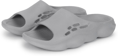 yoho Men Dolphy men soft slides slipper with mild acupressure | Comfortable, stylish | Slides(Grey , 8)