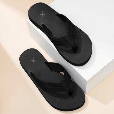 Kimochi Men Slippers(Black , 8)