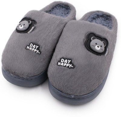 VRITRAZ Women Slippers(Grey , 8)
