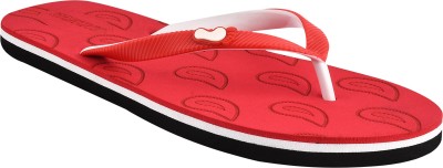 DASHNY Women New Trending Fashion latest design casual slippers Flip Flop stylish for Women Slippers(Red , 8)