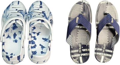 BLIBBERS Men Slippers(Multicolor, Blue , 7)