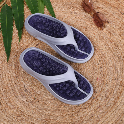STYLE HEIGHT Men Slippers(Blue , 10)