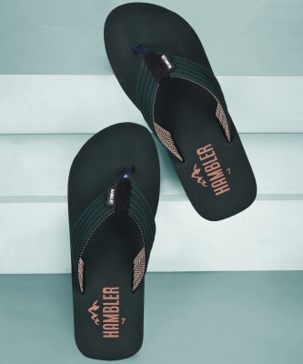 Hambler Mens extra soft & stylish slippers lightweight & Durable flip flops Trending Slippers(Green 8)